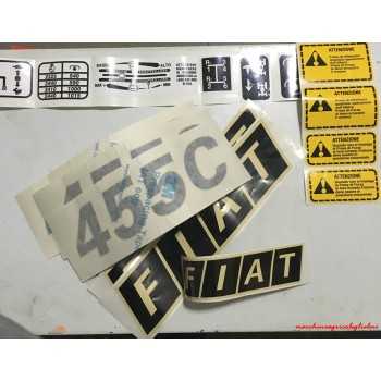 Serie Decalcomania-Adesivi Per Trattore Fiat 455C