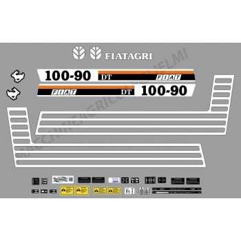 Serie Decalcomania-Adesivi Per Trattore Fiat 100-90 DT