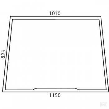 Parabrezza Anteriore Trattore Fiat-Ford L60-Riferimento Originale 82002183-1150 x 1010 x 825