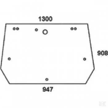 Vetro Lunotto Posteriore Trattore New Holland-Ford L60-Riferimento Originale 5178304-1300 x 908 x 947