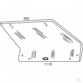 Vetro Lunotto Posteriore Trattore Fiat Serie 88-Riferimento Originale 5124413-1110 x 995 x 740