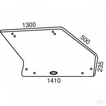 Lunotto Posteriore Trattore Fiat Serie 88-CS17-Riferimento Originale 5129357-1410 x 1300 x 500