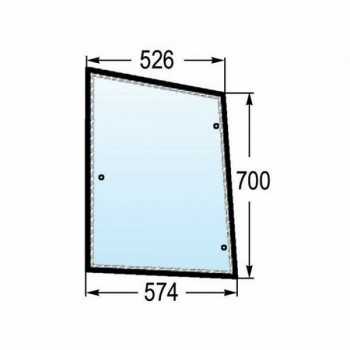 Vetro Laterale Sinistro Trattore New Holland-Case-Serie TD-Riferimento Originale 5089600-526 x 700 x 574