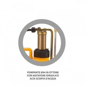 Pompa a Spalla 15Lt-ORIGINALE VOLPI-Pompante in Ottone-Ambidestra-Polietilene HD