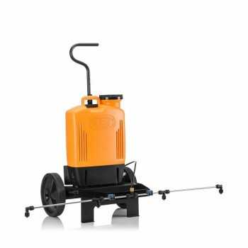 Pompa a Spalla Elettrolithium-Originale Volpi-15Lt-Carrello-Batteria 12V-4 Ugelli