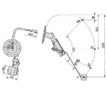 Galleggiante Livello Carburante Trattore Fiat Serie 66-Riferimento Originale 5140580-COBO