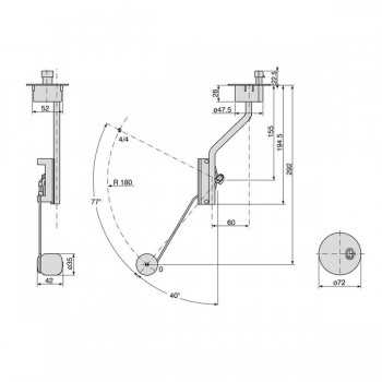 Galleggiante Livello Carburante Trattore New Holland TN80F-Riferimento Originale 5190652-COBO