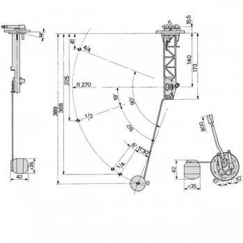 Galleggiante Livello Carburante Trattore Fiat 780-100/90-Riferimento Originale 5136771-COBO