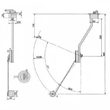 Galleggiante Livello Carburante Trattore New Holland-Ford TL100-Riferimento Originale 82003505-COBO