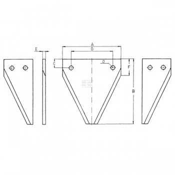 Lametta Rigata a 2 Fori Motofalciatrice-Falciatrice BCS 622-Riferimento Originale 580024664-RIMA