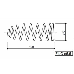 Molla Tirante Braccio Sinistro Motofalciatrice-Falciatrice BCS 622-Riferimento Originale 580201370