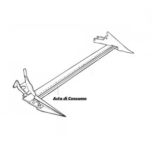 Asta Di Consumo 15 Sezioni Motofalciatrice-Falciatrice BCS 622-Riferimento Originale 56346693-1100 mm