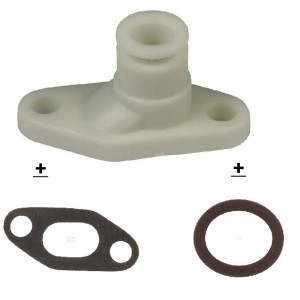 Raccordo Pompa Acqua Trattore Fiat 640-605C-Riferimento Originale 4673807-Con Guarnizione e O/Ring