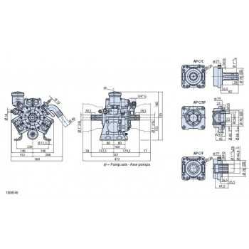 Pompa a Membrane Annovi Reverberi AR813C/C-50Bar-79.9 Lt/Min-20.5Kg-3 Membrane..