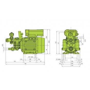 Elettropompa Annovi Reverberi AR DUE EM-20Bar-13Lt/Min-12Kg-0.9Kw-1.2Hp-2Membran