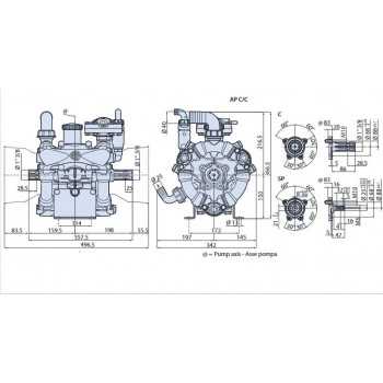 Pompa a Membrane Annovi Reverberi AR140BP/C-20Bar-74Lt/Min-11.8Kg