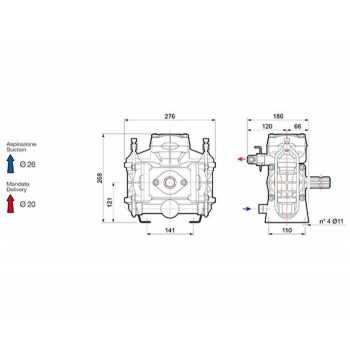 Pompa A Membrana Bassa Pressione Comet BP60K-20Bar-9.8Kg-58Lt/Min..