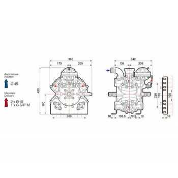 Pompa a Membrana Alta Pressione Comet APS145-50Bar-46Kg-142Lt/Min