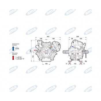 Pompa A Membrana Alta Pressione Comet APS71-50Bar-18.4Kg-67.2Lt/Min