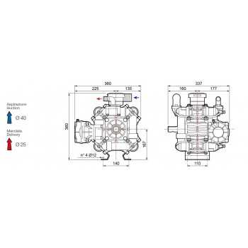 Pompa A Membrana Bassa Pressione Comet BP151K-20Bar-24Kg-138Lt/Min