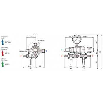 Gruppo Comando Comet GCP-3V-50Bar-Portata 100Lt/Min-1.2Kg-Per Comet APS71