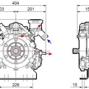 Pompa A Membrana Alta Pressione Comet IDS1401-50Bar-53Kg-135Lt/Min-Albero Passante