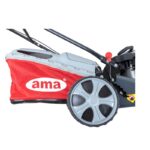 Rasaerba a Spinta AMA NRS 465T – Tagliaerba a Scoppio 146 cc con Taglio 46 cm, Raccolta 60 L e Funzione Mulching