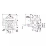 Pompa a Membrana Comet P 48 – Pompa Media Pressione 2 Membrane 64 l/min 30 Bar per Atomizzatori e Irrorazione Agricola