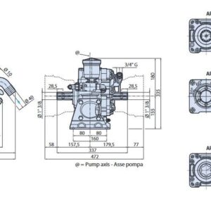 Pompa a Membrane Annovi Reverberi AR813C/C-50Bar-79.9 Lt/Min-20.5Kg-3 Membrane..