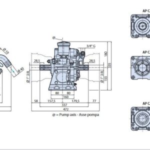 Pompa a Membrane Annovi Reverberi AR713C/C-40Bar-76Lt/Min-20.5Kg-3 Membrane..