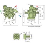 Pompa a Membrana Annovi Reverberi AR 713 AP C/C – Pompa Alta Pressione 3 Membrane 70-76 l/min 40-50 Bar per Atomizzatori e Irrorazione Agricola (Cod. 625)