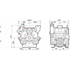 Pompa A Membrana Bassa Pressione Comet BP75-20Bar-12Kg-68Lt/Min