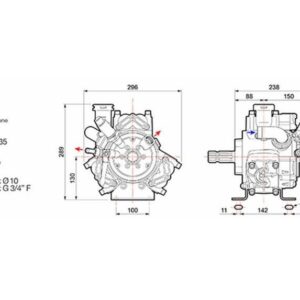 Pompa a Membra Alta Pressione-Comet APS51-40Bar-50,7 lt/min-16.4Kg