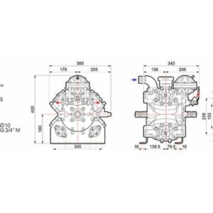 Pompa a Membrana Alta Pressione Comet APS145-50Bar-46Kg-142Lt/Min
