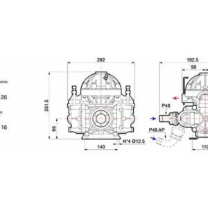 Pompa A Membrana Media Pressione-P48-51,7 lt/min-30Bar-12.7Kg