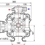 Pompa a Membrana Comet BP 151 K – Pompa per Irrorazione Agricola 4 Membrane 150 l/min 20 Bar per Atomizzatori, Barre Irroratrici e Trattamenti Fitosanitari