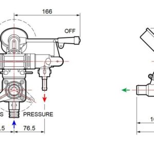 Gruppo Comando Sirius 2V VR POM-30Bar-Portata 40Lt/Min-0.9Kg-Per Comet P48