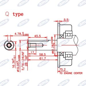 Motore Benzina 4T AMA G 200F-Hp 6.5-196cc-16Kg-3600 RPM-Albero Cilindrico Ø19,05
