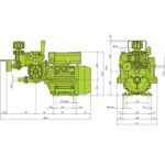 Gruppo Elettropompa Annovi Reverberi AR 252 VRI GR 30 BlueFlex EM – Pompa 2 Membrane 24,6 l/min 25 Bar per Irrorazione Agricola (Cod. 32180)