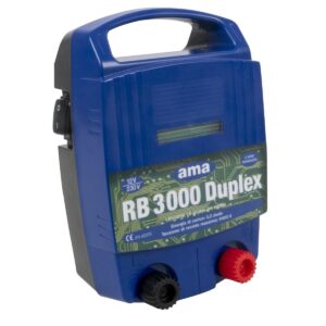 Elettrificatore AMA BR3000 Duplex Alimentazione 12V-Energia 3 Joule-Lunghezza Recinto 15 Km