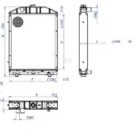 Radiatore in Rame Trattore Fiat 1180-1380-Riferimento Originale 5109294-A 5 File-560 mm x 815 mm x 98 mm
