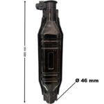 Marmitta Trattore Fiat Agrifull Ø 46 mm Tipo Corto con Parapioggia H 490 mm – Silenziatore Compatibile Serie Oro e Cingolati 455C, 505C, 605C, Riferimento 580710