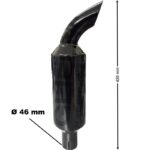 Silenziatore Marmitta Trattore AMA 04846 Ø46 mm | Acciaio Smaltato, Altezza 420 mm, Montaggio Verticale/Orizzontale con Collare Fissaggio