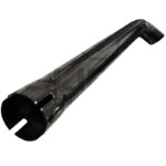 Prolunga Curvata Marmitta Trattore Fiat Serie 65, 66, 76, 80, 90, 94, Riferimento 4997329-Ø 46 mm, Lunghezza 710 mm