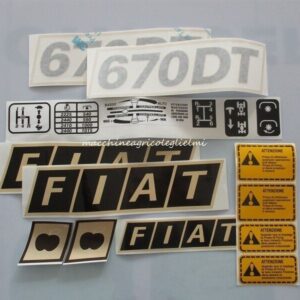 Serie Decalcomania-Adesivi Per Trattore Fiat 670 DT