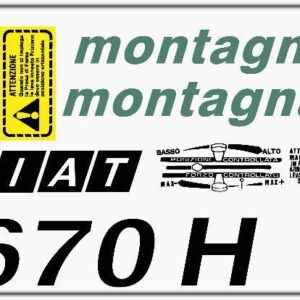 Serie Decalcomania-Adesivi Per Trattore Fiat 670 H-Montagna