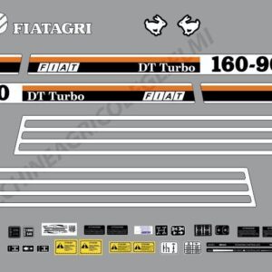 Serie Decalcomania-Adesivi Per Trattore Fiat 160-90 Turbo DT...