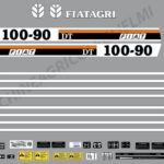Serie Decalcomania-Adesivi Per Trattore Fiat 100-90 DT
