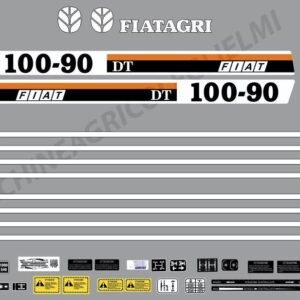 Serie Decalcomania-Adesivi Per Trattore Fiat 100-90 DT