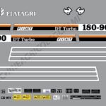 Serie Decalcomania-Adesivi Per Trattore Fiat 180-90 Turbo DT